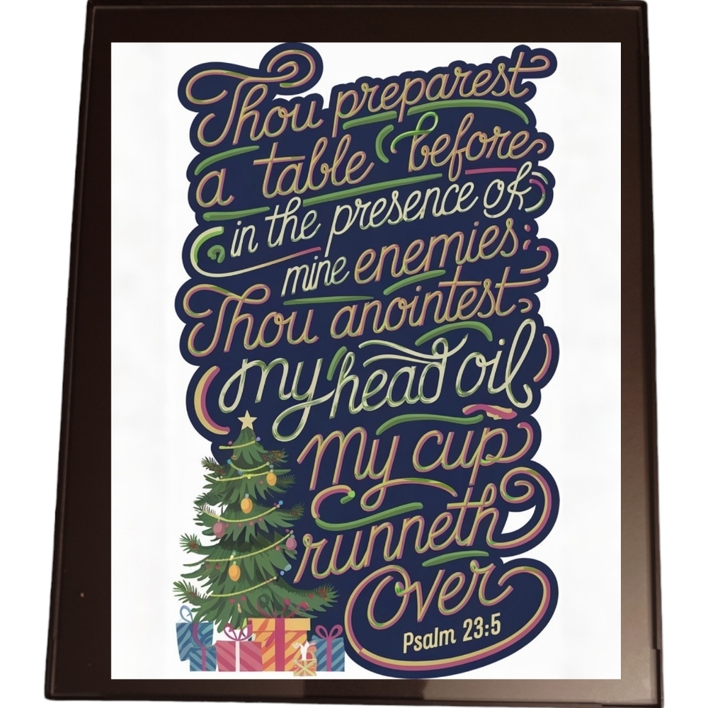 Thou Preparest In A Glass Front Frame 8x10 Picture AI wall art